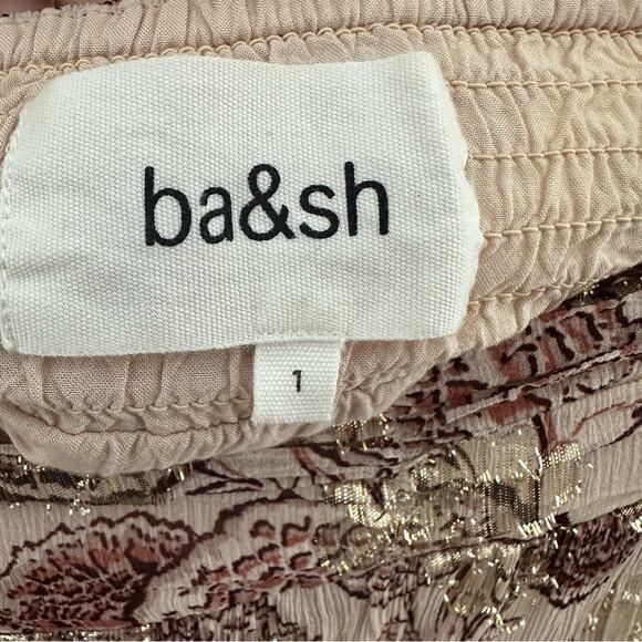 Ba&sh Brown, Gold and Cream Midi Skirt Small (1) - Picture 4 of 5